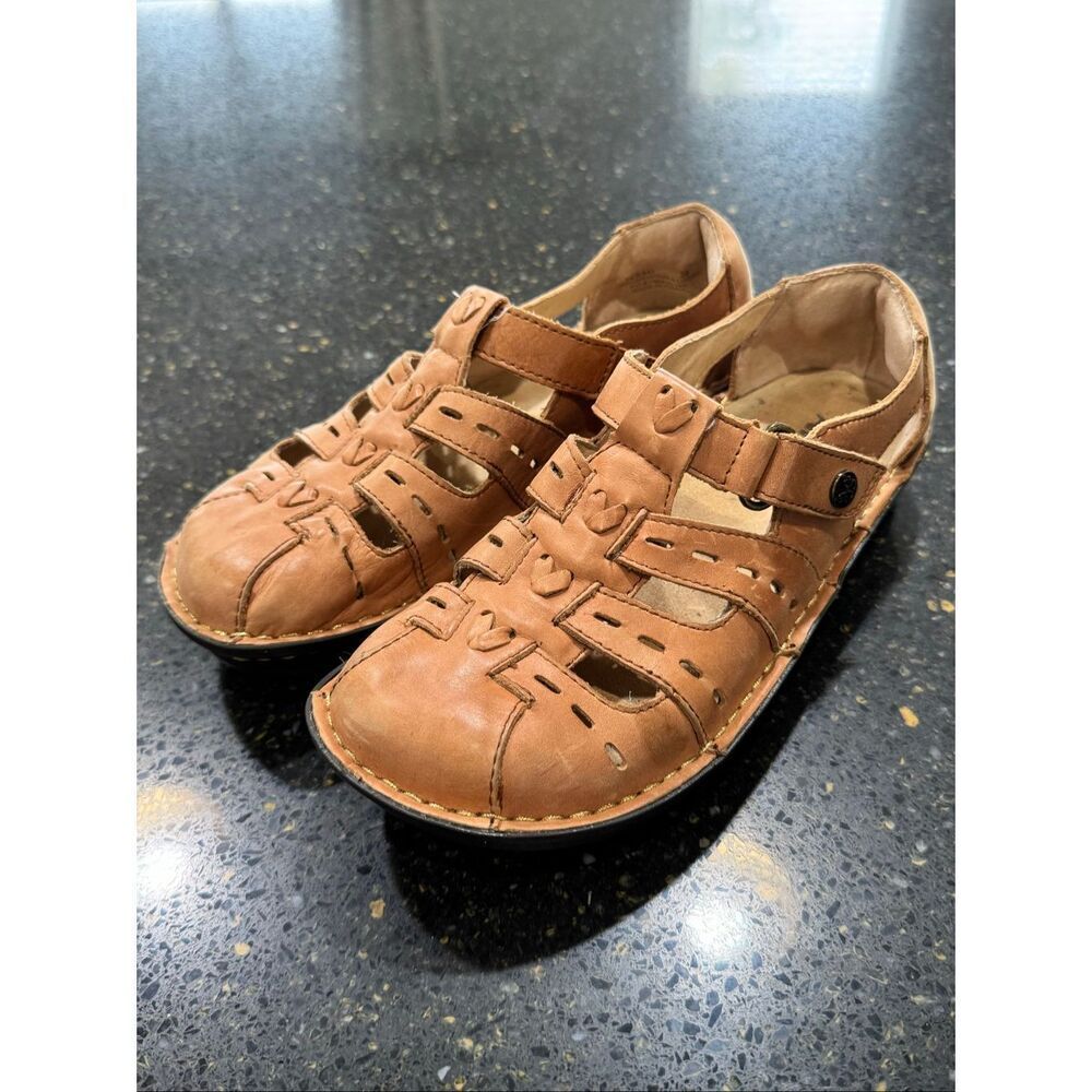 Alegria Pesca Cognac Sandals.